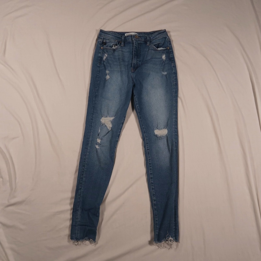 KanCan High Rise Distressed Ankle Skinny Jeans Women's Size 28 x 26
